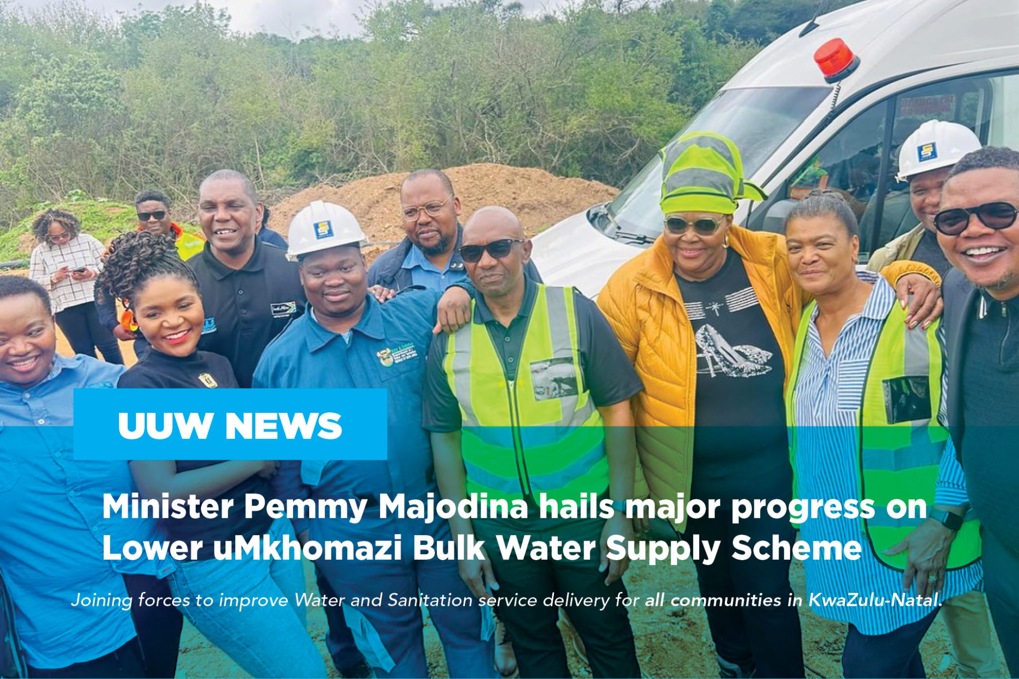 Minister Pemmy Majodina hails major progress on Lower uMkhomazi Bulk Water Supply Scheme
